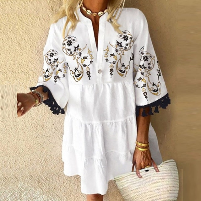 Sundress Women Dresses Vintage Cute Elegant Floral